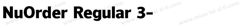 NuOrder Regular 3字体转换